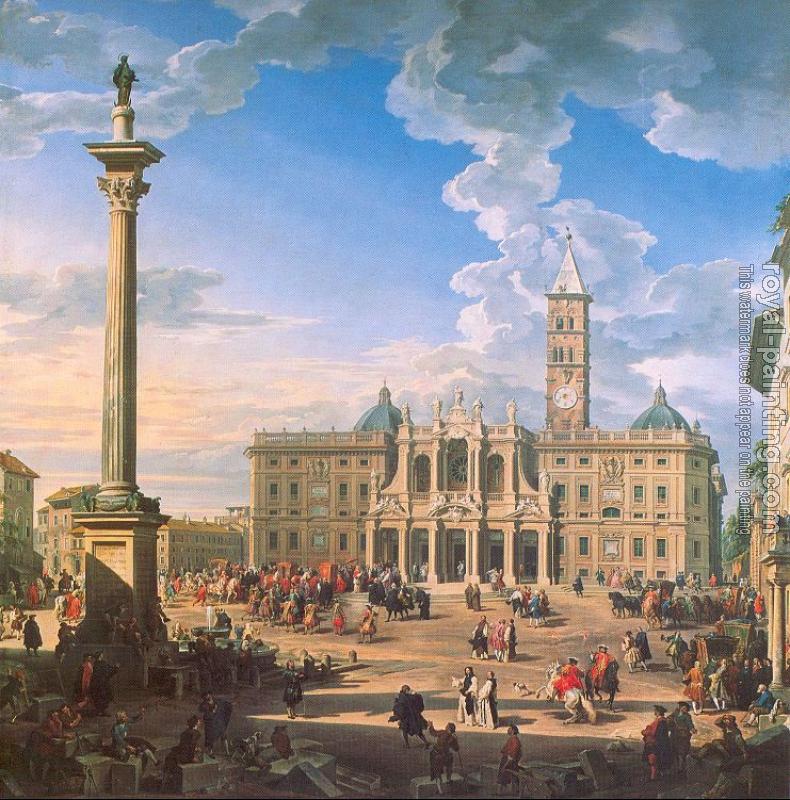 Giovanni Paolo Panini : The Plaza and Church of St. Maria Maggiore
